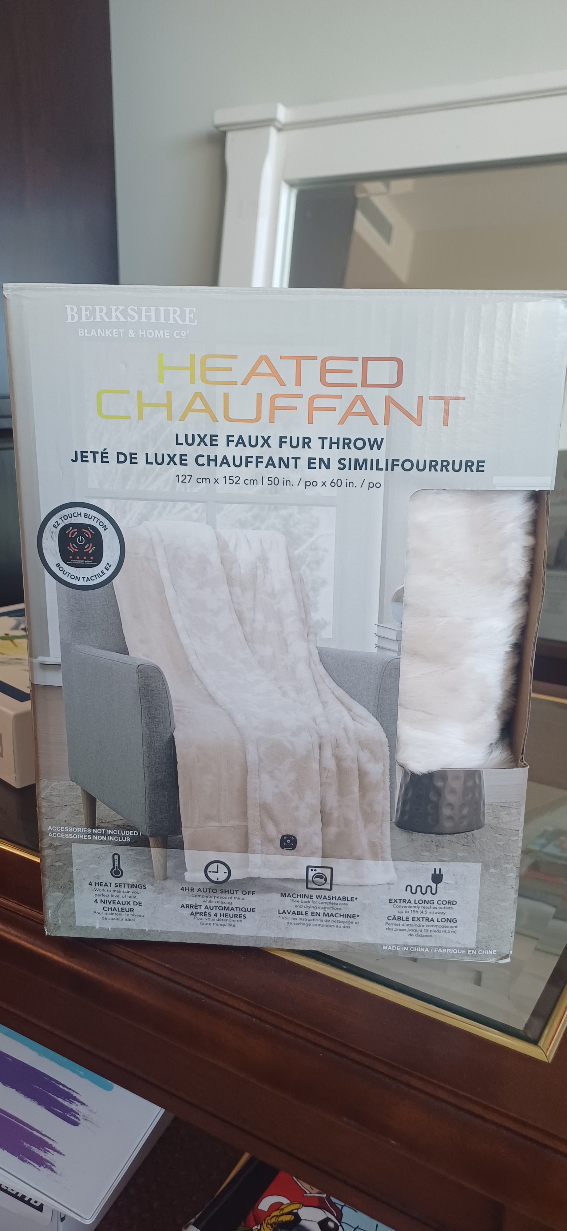 Heated chauffant 50 x60 in color Beige