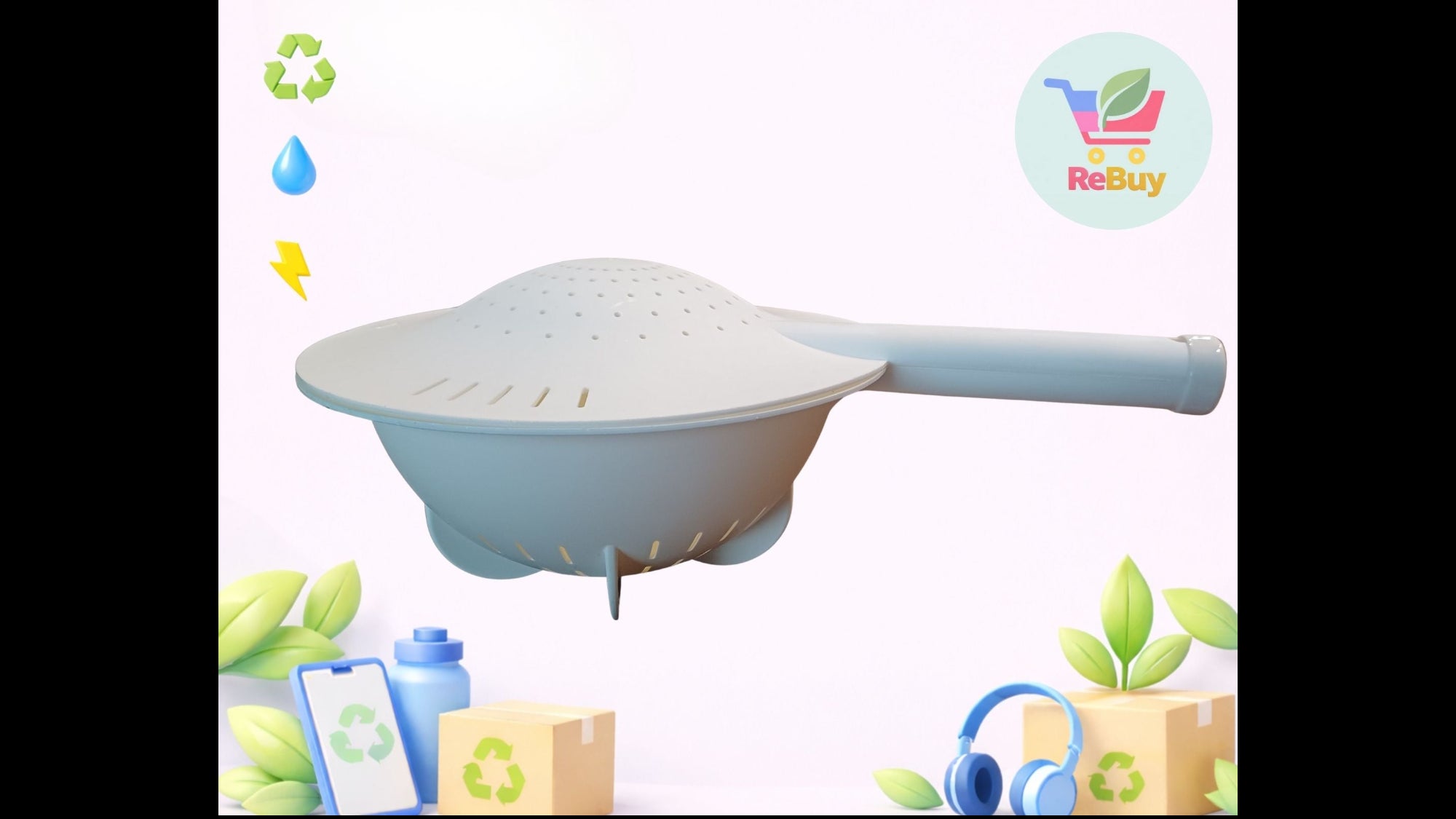 Tupperware Double Colander Strainer 2 Quart White Spaghetti